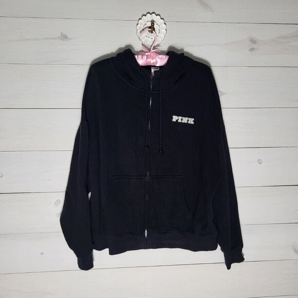 Victoria's Secret PINK Women L Hoodie Sweatshirt Campus Full Zip. - Picture 2 of 5